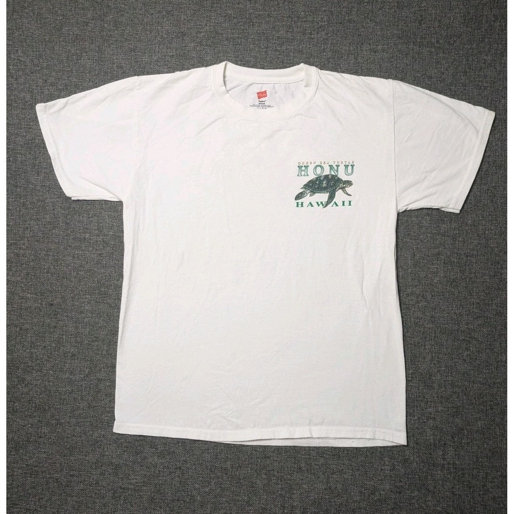 Vintage Y2K Hanes Hawaii Honu T Shirt Sea Turtle Beach Surf  Size Medium Tee‎